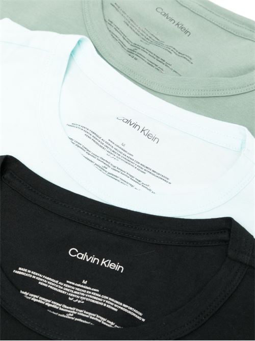 Canotta mezza manica uomo Calvin Klein 3 pack multicolor stretch Calvin Klein | LV00NB4185RXZ